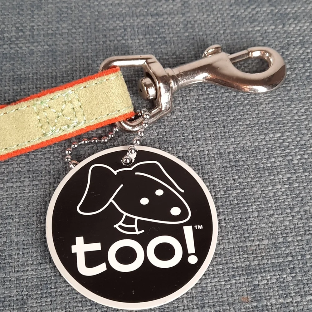 Toy Small Dog Suede Leash Lead Orange Lime Green Pet Fashion by Too! 5'